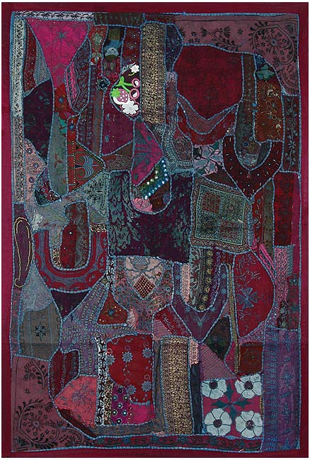 Rainy Night - Embroidered Wall Hanging