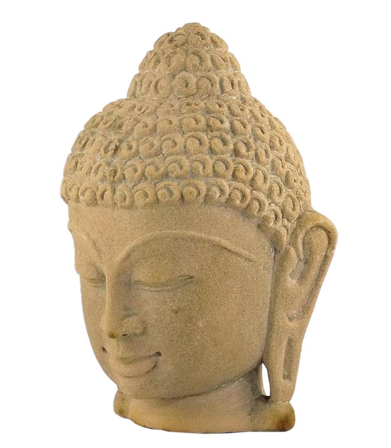 Serene Buddha Head - Stone Staue