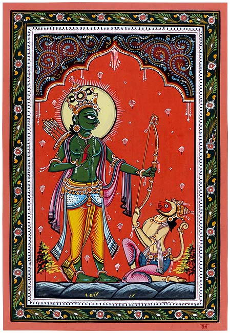 'Lord Rama' Vishnu Dashaavtar Patachitra Painting