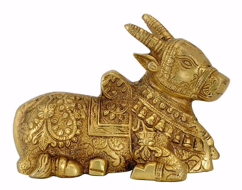 Brass Nandi Bull - Home Decor Statue