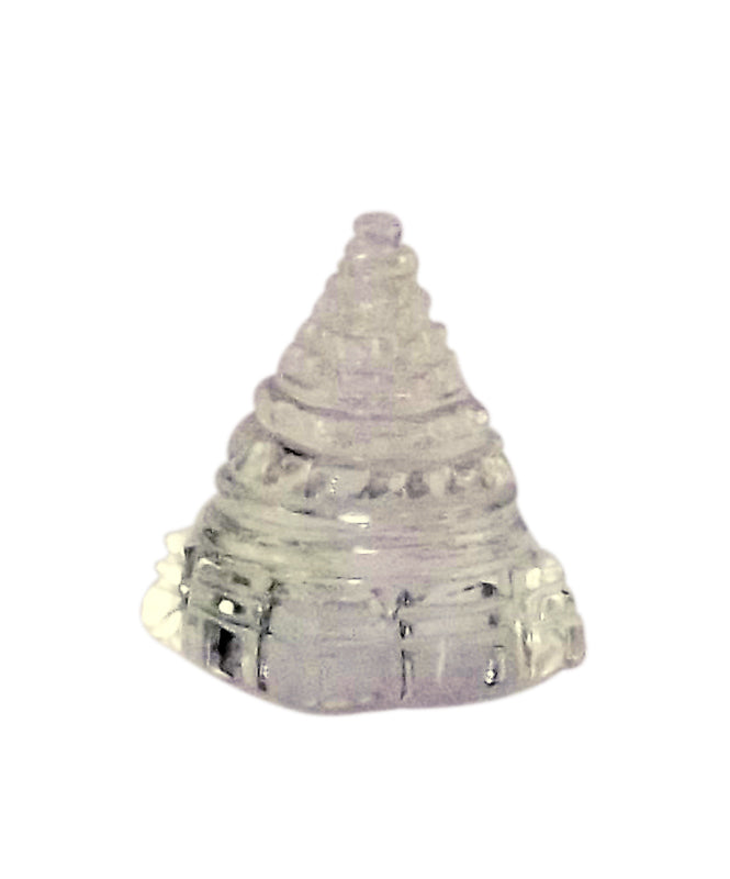 Shree Yantra for Home Temple - Quartz Crystal Statue 1.10"