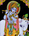 Lord Krishna Playing Flute Cotton Painting