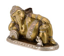 'Resting Ganesha' Brass Statue