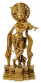 Sri Krishna Playing Flute Brass Sculpture