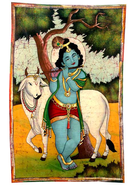 Lord Kanha-Fine Batik Painting