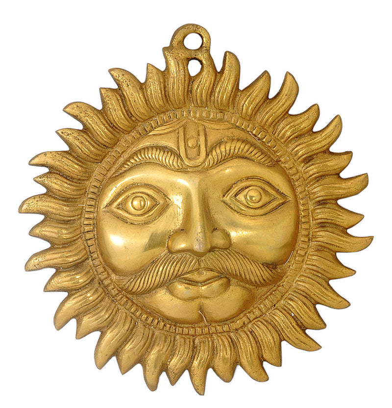 Brass Sun Face Wall Hanging