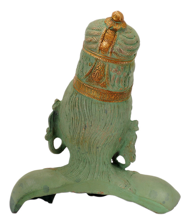 Goddess Bust - Antiquated Brass Sculpture