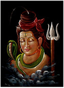 Lord Shiva Mahadeva - Velvet Painting