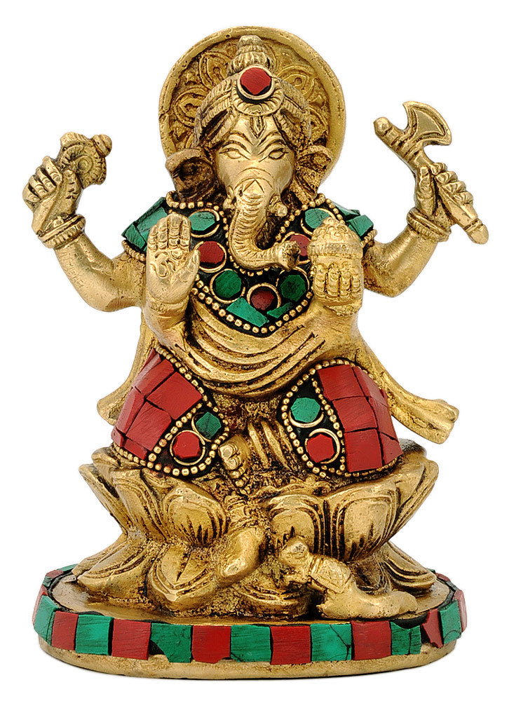 Lord Vinayaka Statue with Stones
