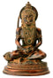 Antiquated Brass Lord Hanuman in Meditation