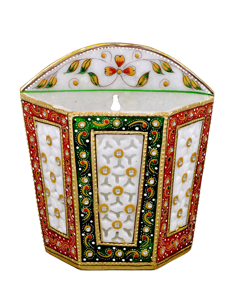 Hand Painted Marble Pen Holder
