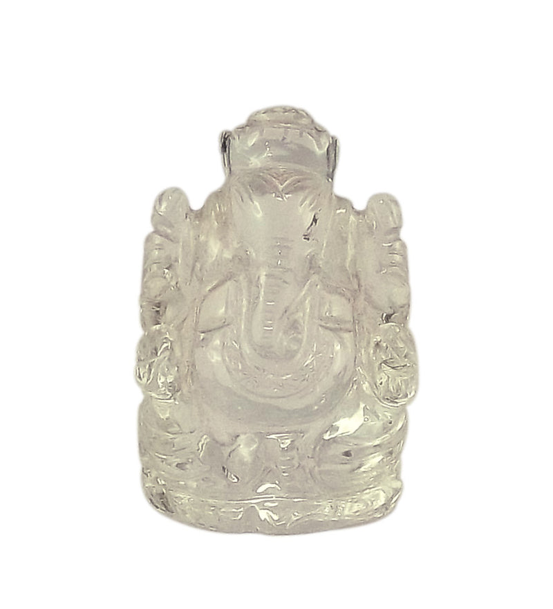 Benevolent Ganapati - Quartz Crystal Sculpture 1.50"