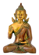 Brass Sculpture 'Seated Bhuddha' 6"