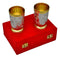 Engraved Silver Plated Glass Set in Velvet Box