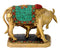 Loving Mother Cow with Calf Ornate Brass Figure