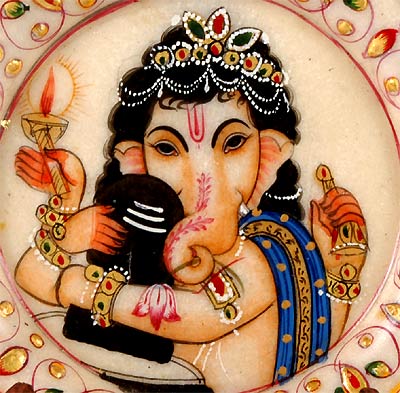 Ganesha Embracing Shiva Linga