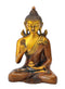 Shakyamuni Buddha Golden Brown Brass Figure