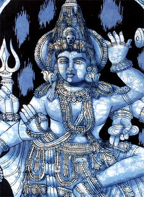Dancing Shiva-Decorative Batik Painting