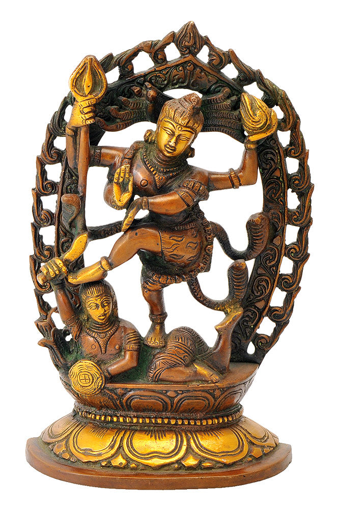 Brass Nataraja Colored Finish Statue