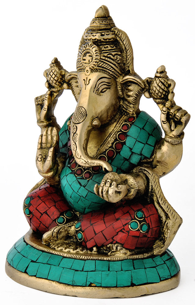 Lord Gajanan - Brass Sculpture