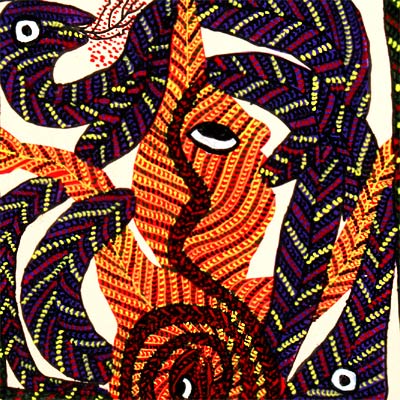 Gond Tribal Painting - The Serpent Power
