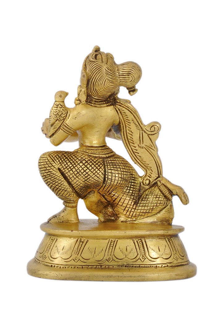 Meenakshi Puja Lamp - Fine Brass Statue