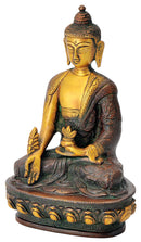 Medicine Buddha Sculpture in Golden Brown Finish