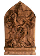 Shiva's Cosmic Dance - Wooden Statuette