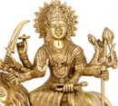 Brass Statue of Mata Sherawali 10"