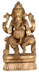 Jaya Deva Ganesha - Wood Statue
