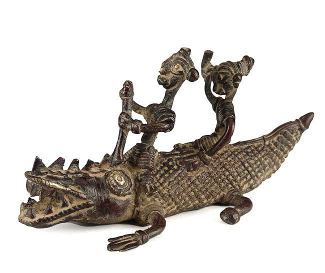 Tribal Statuuette 'Crocodile Riders'