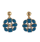 Blue Earrings For Women - Metal Dangle & Drop