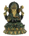 Brass Ganesh Steated on Lotus