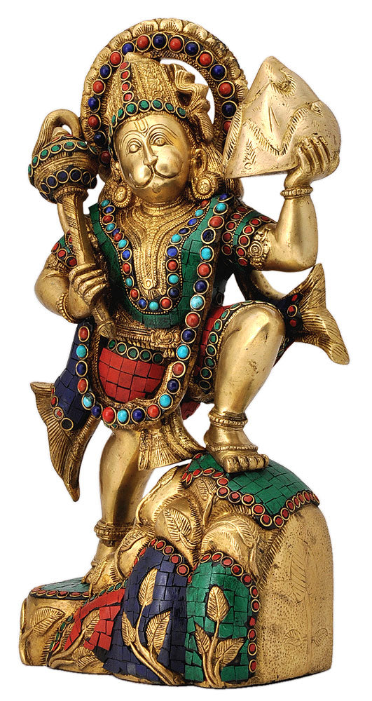 Lord Hanuman Carrying The Mountain of Herbs