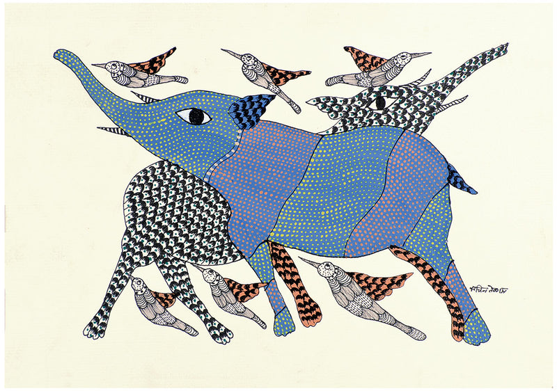 Joy - Gond Bhil Tribal Painting