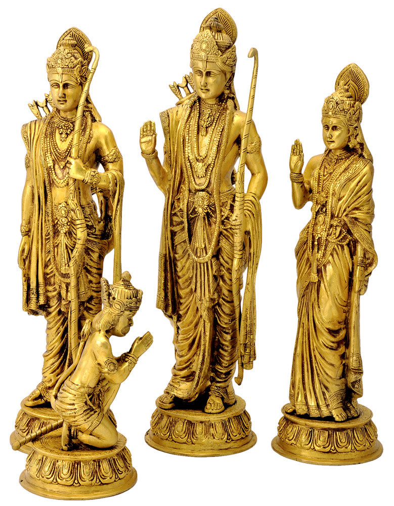 Shri Ram Durbar 18" Set Brass Sculpture