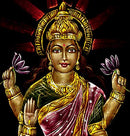 Sri Lakshmi Devi - Velvet Painting