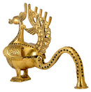 Brass Mayur Incense Burner Engraved Peacock