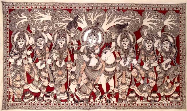 Krishna with Gopis under Kadamba Tree