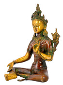 Saviour Goddess Tara Brass Statue 10"