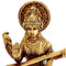 "Mayurvahini" Peacock Riding - Saraswati Brass Statuette