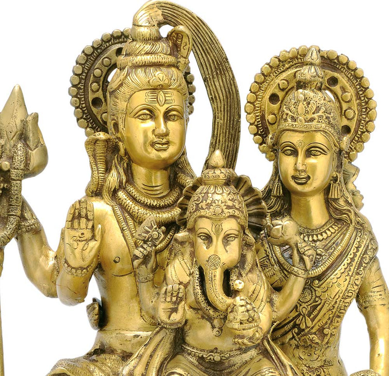 Shiva Parvati with Baby Ganesha