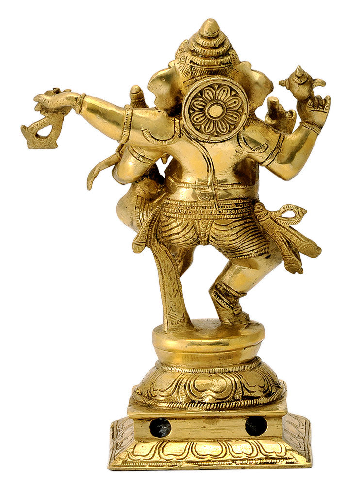 Dancing Ganesha Brass Sculpture