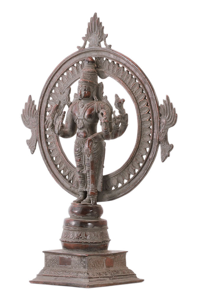 God Vishnu The Sustainer of Universe - Antiquated Sculpture