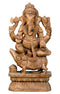 Ganesha Riding Upon His Rat - Wood Sculpture