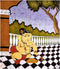 Chubby Lord Ganesha - Cotton Batik Painting