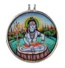 The Ascetic God Shiva - Handpainted Pendant