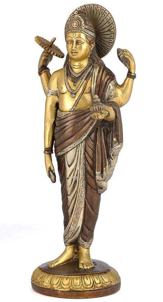 Lord Dhanvantari - Brass Sculpture