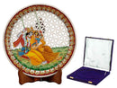 Radha & Madhava on a Swing - Marble Painting