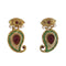 Indian Ethnic Style Gold Plated Pearl and Stone Earrings